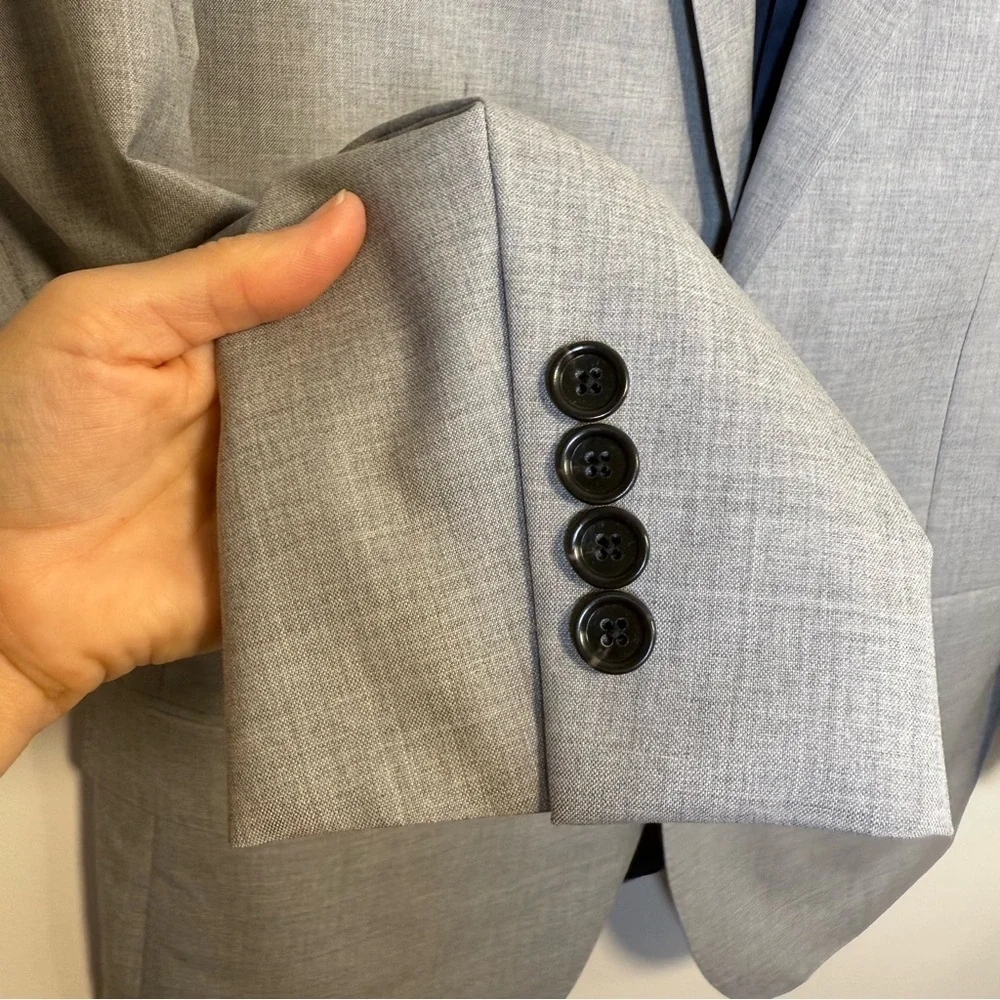 J.Crew Ludlow Loro Piana Super 120's Wool Light Gray Suit Jacket Size 40R NWT